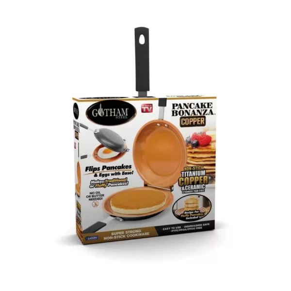 Gotham Steel 7 In. Non-Stick Ti-Ceramic Pancake Bonanza, The Easy Double Flip Pan