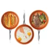 Gotham Steel 3 Piece Non-Stick Ti-Ceramic Round Fry Pan Set