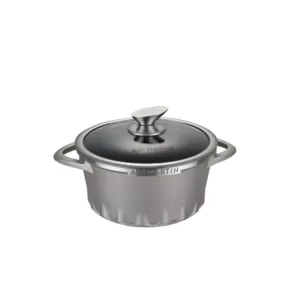 AMERCOOK 8.7 in ARTMARTIN Non-Stick Ceramic Coated Stockpot and Glass Lid Induction Bottom