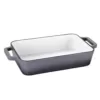 AMERCOOK LA PLURIEL 11.8 in. Cast Iron Roasting Pan in Gray