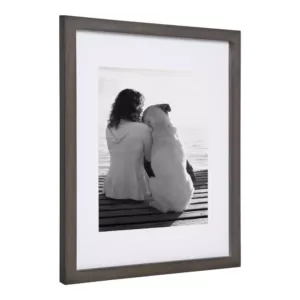 DesignOvation Gallery 11x14 matted to 8x10 Gray Picture Frame Set of 4