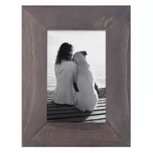 DesignOvation Museum 4 in. x 6 in. Gray Picture Frame (Set of 4)