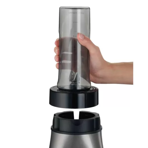 Hamilton Beach Wave Crusher 40 oz. 4-Speed Gray Blender with Blend-in Travel Jar