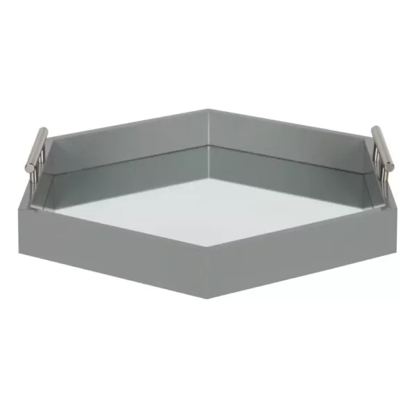 Kate and Laurel Lipton Gray Decorative Tray