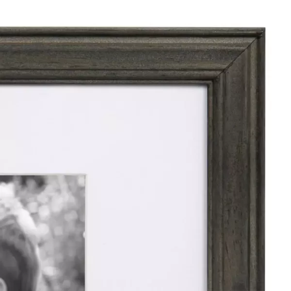 Kate and Laurel Bordeaux Charcoal Gray Wood Picture Frame (Set of 10)