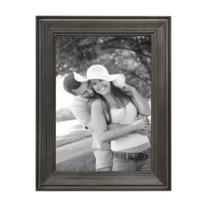 Kate and Laurel Bordeaux Charcoal Gray Wood Picture Frame (Set of 10)