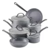 Farberware Quartz 10-Piece Aluminum Nonstick Cookware Set in Gray Speckle