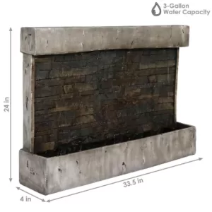 Sunnydaze Decor 24 in. Ancient Outdoor Wall Water Fountain