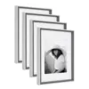 Kate and Laurel Gibson 11 in. x 14 in. matted to 8 in. x 10 in. Gray/White Picture Frames (Set of 4)