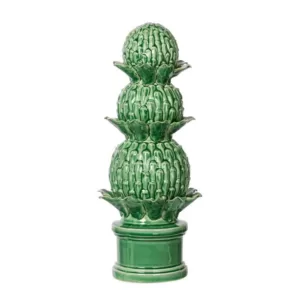 A & B Home Vintage Green Helsa Stacked Artichokes Irregular Decor Accent