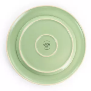 GIBSON elite Serenade 16-Piece Green Round Stoneware Dinnerware Set