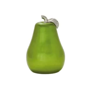 LITTON LANE 12 in. x 16 in. Modern Emerald Green Ceramic Decorative Pear