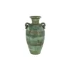 LITTON LANE Distressed Green, Black, and Yellow Terracotta Amphora Decorative Vase