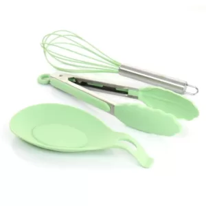 MegaChef Mint Green Silicone Cooking Utensils, (Set of 12)