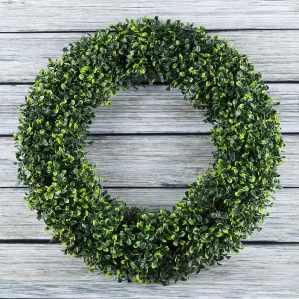 Pure Garden 19.5 in. Artificial Boxwood Wreath