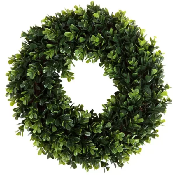 Pure Garden 12 in. Round Artificial Boxwood Wreath