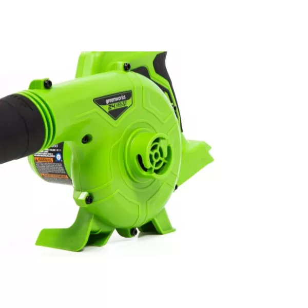 Greenworks 90 MPH 180 CFM 24-Volt Battery Cordless Shop Blower, Battery Not Included SBL24B00