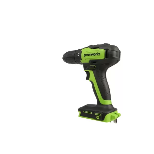 Greenworks 24-Volt Battery Cordless Brushless 1/2 in. Drill/Driver, Battery Not Included DD24L00