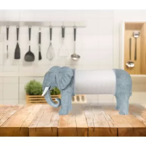 3R Studios Freestanding Grey Elephant Shaped Paper Towel Holder