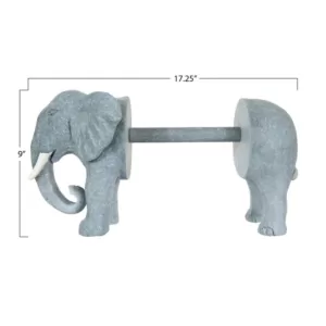 3R Studios Freestanding Grey Elephant Shaped Paper Towel Holder