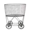 3R Studios Vintage Metal Basket with Wheels