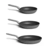 BergHOFF Leo 3-Piece Aluminum Nonstick Frying Pan Set in Grey