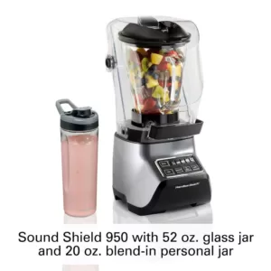 Hamilton Beach 52 oz 5-Speed Grey Sound Shield 950 Blender