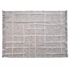 LR Resources Linework 50 in. x 60 in. Gray/Natural Decorative Throw Blanket