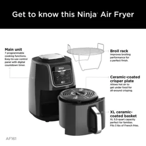 NINJA 5.5 Qt. Grey XL Ninja Air Fryer Max