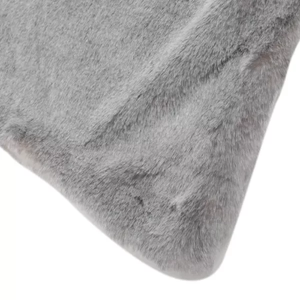 Noble House Toscana Timeless Grey Faux Fur Throw Blanket