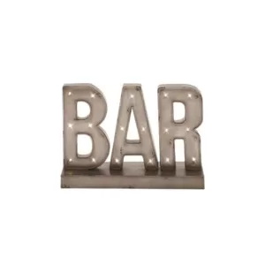 LITTON LANE Gray Bar Marquee LED Lighted Sign