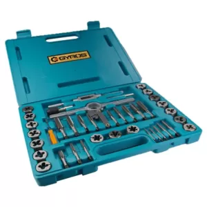 Gyros High Speed Metric Size Steel Tap and Die Set (40-Piece)