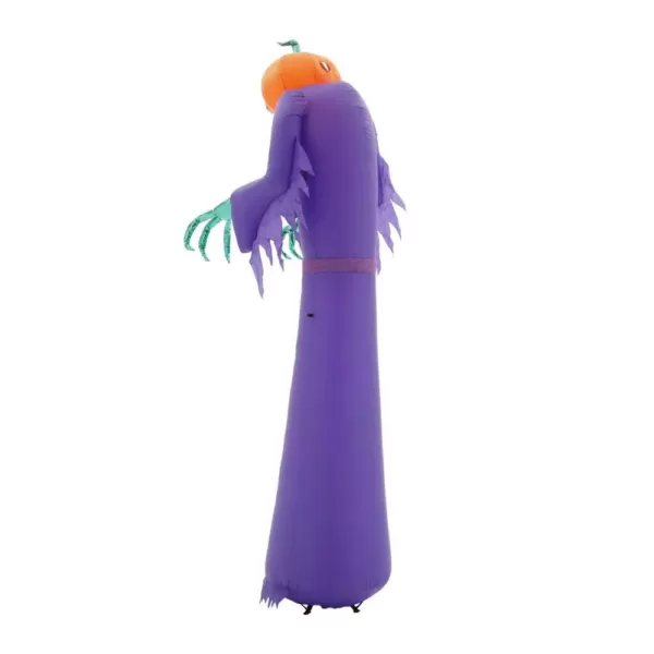 Gemmy 12 ft. H. Halloween Airblown Projection Inflatable Fire and Ice Jack O Reaper Halloween Inflatable