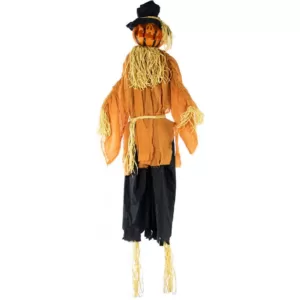 Haunted Hill Farm 6 ft. Animatronic Scarecrow Halloween Prop