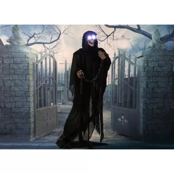 Haunted Hill Farm 5.5 ft. Animatronic Grim Reaper Halloween Prop