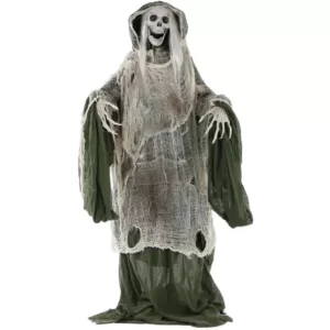 Haunted Hill Farm 5 ft. Animatronic Moaning Skeleton Halloween Prop