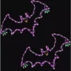 Haunted Hill Farm Flying Bats Indoor/Outdoor LED Halloween Window Lights (Set of 2)