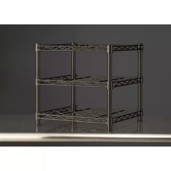 HDX 12-Bottle Black Floor Wine Rack