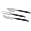 Heim Concept Gibraltar 3-Piece 2 Tone Black Matte and Stainless Steel Cheese Set