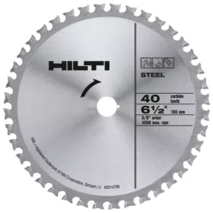 Hilti 6-1/2 in. x 5/8 in. Z40 A Ferrous Blade