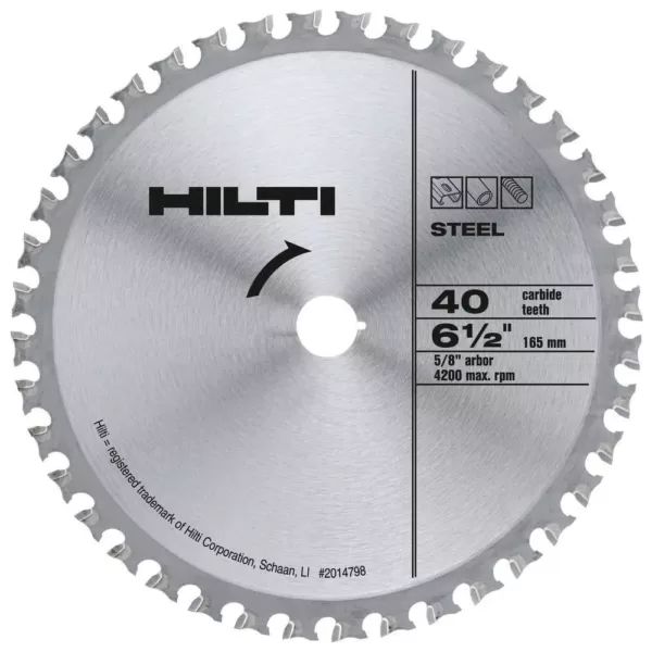 Hilti 6-1/2 in. x 5/8 in. Z40 A Ferrous Blade