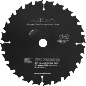 Hilti 6-1/2 in. 24 Teeth Circular Saw SPX Framing (5-Blade)