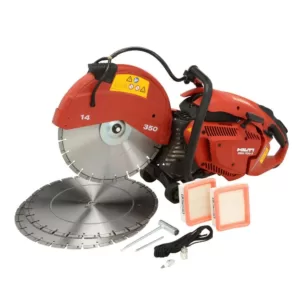 Hilti Package includes (1) DSH 700-X 14 in. hand held gas saw, (3) premium diamond blades and (1) maintenance kit