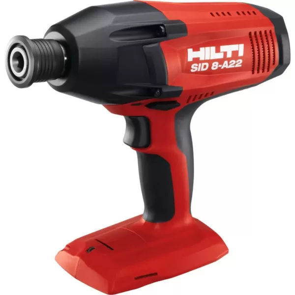 Hilti 22-Volt SID 8 Lithium-Ion Cordless 7/16 in. Hex Impact Driver Kit with Two 4.0 Ah Batteries, Charger and Strap