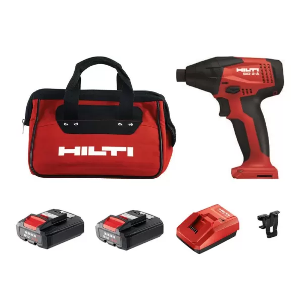 Hilti 12-Volt Lithium-Ion 1/4 in. Cordless Impact Driver SID 2-A Kit with Battery, Charger and Bag