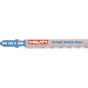 Hilti 6 in. 13 TPI MD 155 2 Bi-Metal T-Shank Premium Jig Saw Blade for Cutting Metals Up To 160 mm Thick (5-Pack)