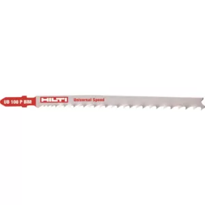 Hilti 4.25 in. 5 TPI to 10 TPI UB 108 Bi-Metal T-Shank Premium Jig Saw Blade for Cutting Metal and Wood (5-Pack)