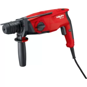 Hilti 850-Watt 120-Volt 1300 RPM SDS Plus Single Speed TE 3-C Rotary Hammer Drill Kit with Chisel, Scraper and 5 Drill Bits