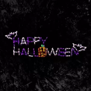 HOLIDYNAMICS HOLIDAY LIGHTING SOLUTIONS Holidynamics, Halloween Yard Decoration 57 in. LED Happy Halloween Sign