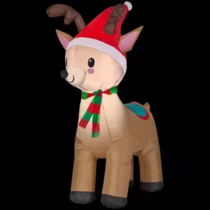 Home Accents Holiday 3.5 ft. Pre-Lit Airblown Inflatable Reindeer